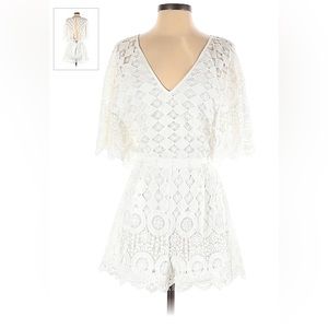 Red Carter large lace romper